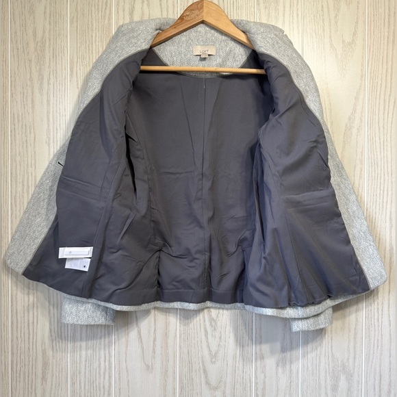 LOFT Petite Herringbone Knit Blazer Size 4P NWOT - Picture 7 of 7